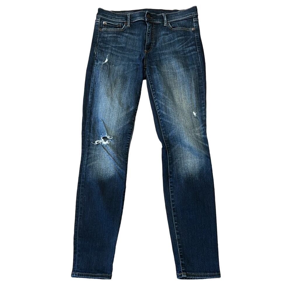 GAP Women's Distressed Ankle Skinny Jean Dark Indigo Size 29